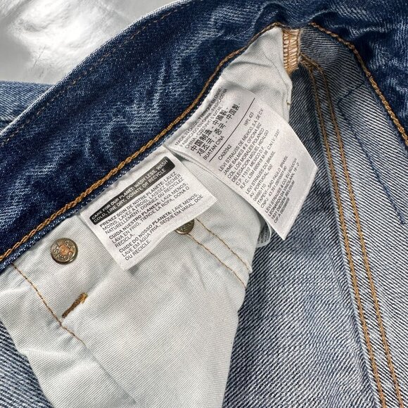 Levis 501 Jeans Women Patchwork Denim Ragged Lands Color Block Raw Hem Straight - Picture 9 of 16